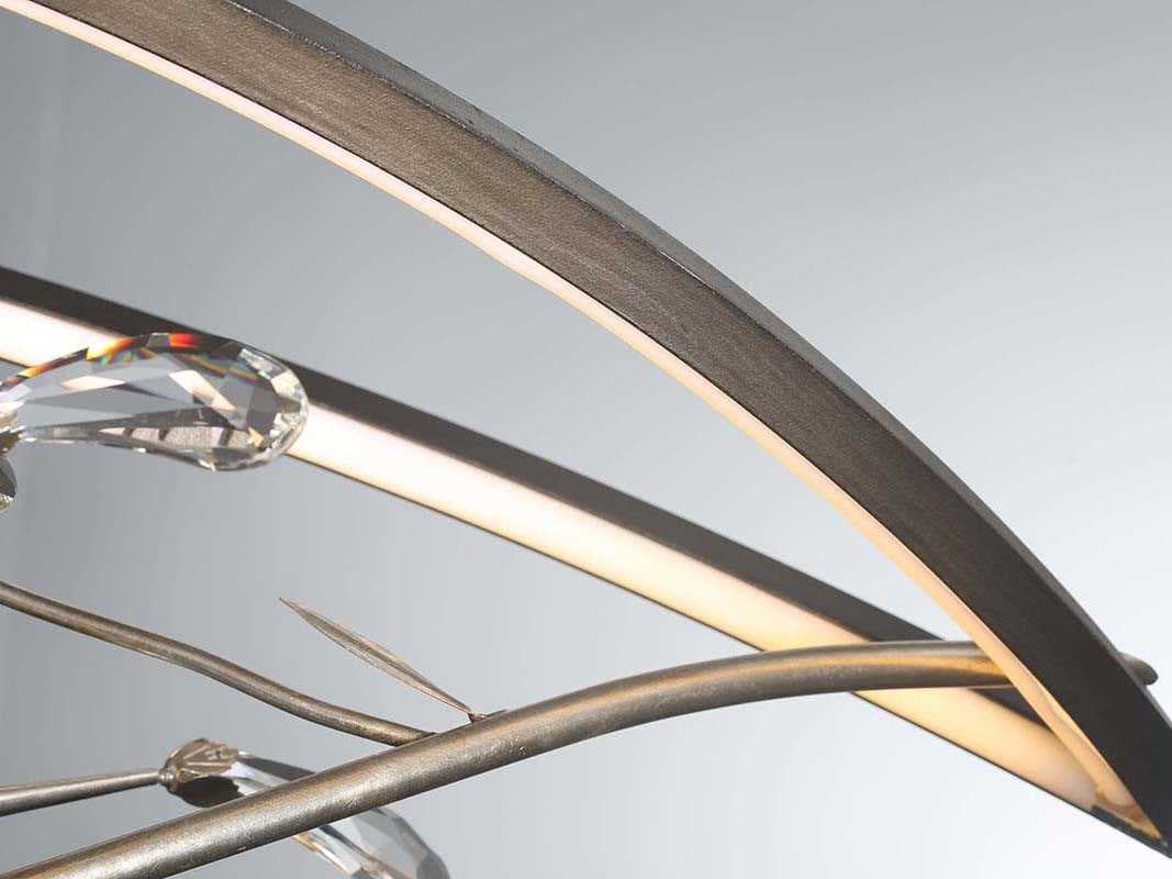 Eurofase Basilica 2-Light Oil Rubbed Bronze Crystal LED Linear Island Pendant