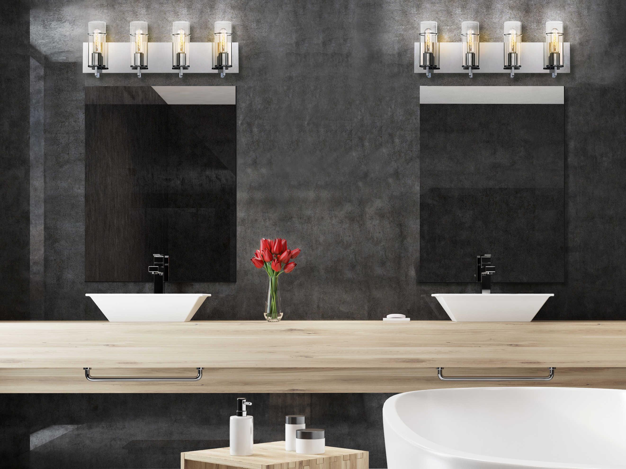 Eurofase Pista 4-Light Chrome Glass Vanity Light