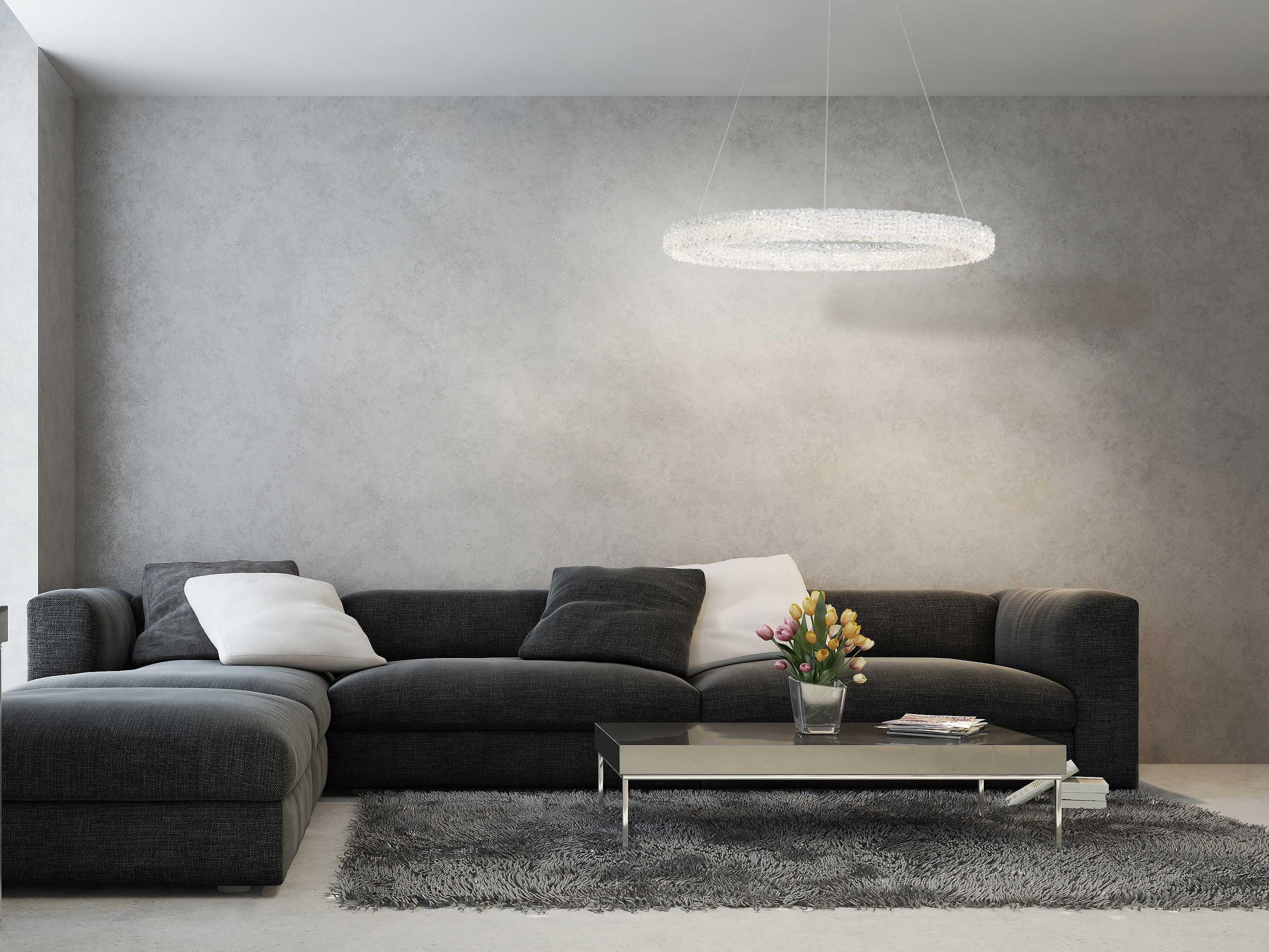 Eurofase Sassi Chrome Crystal LED Round Pendant