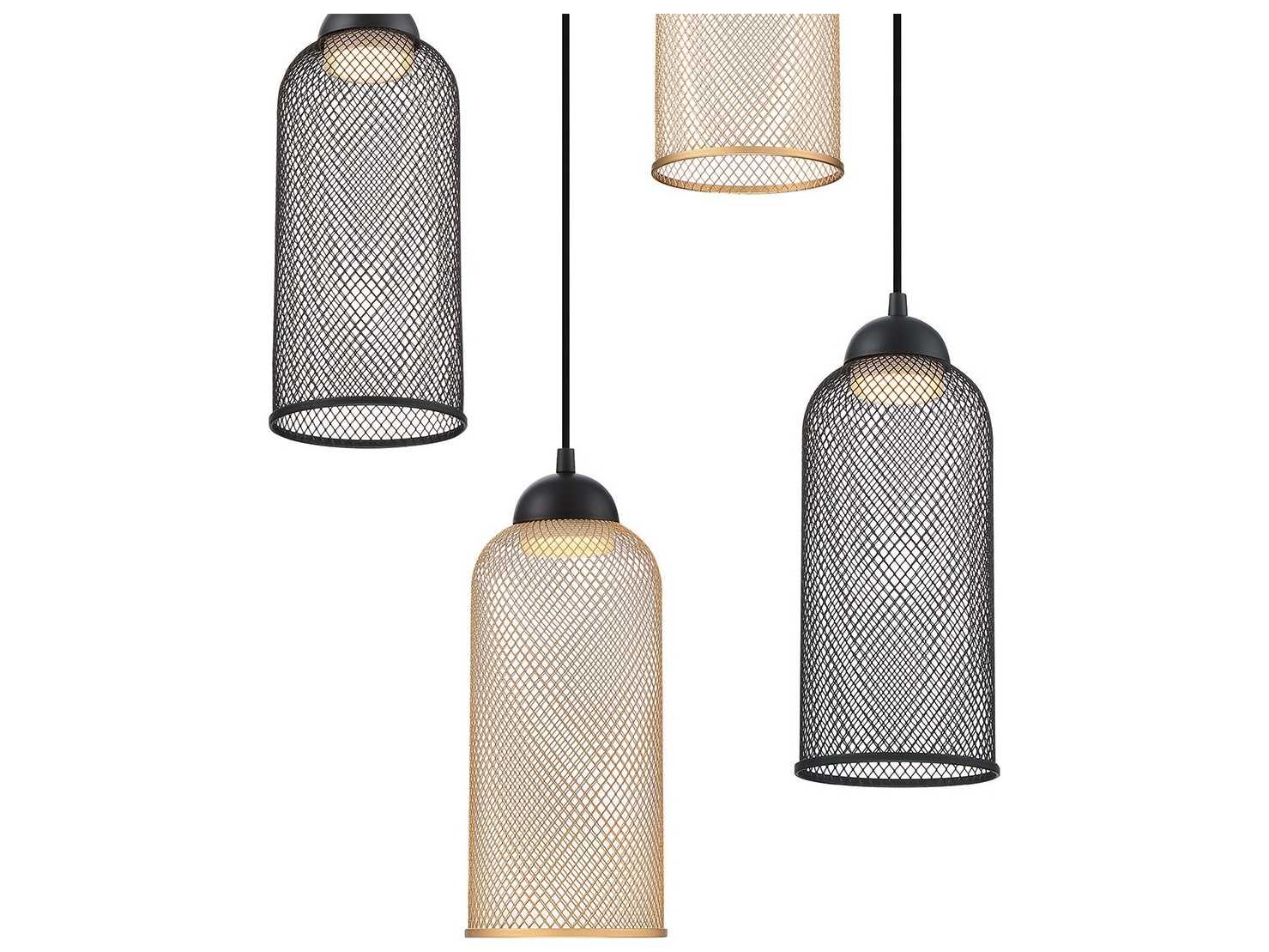 Eurofase Kenmore Black Gold LED Cylinder Pendant