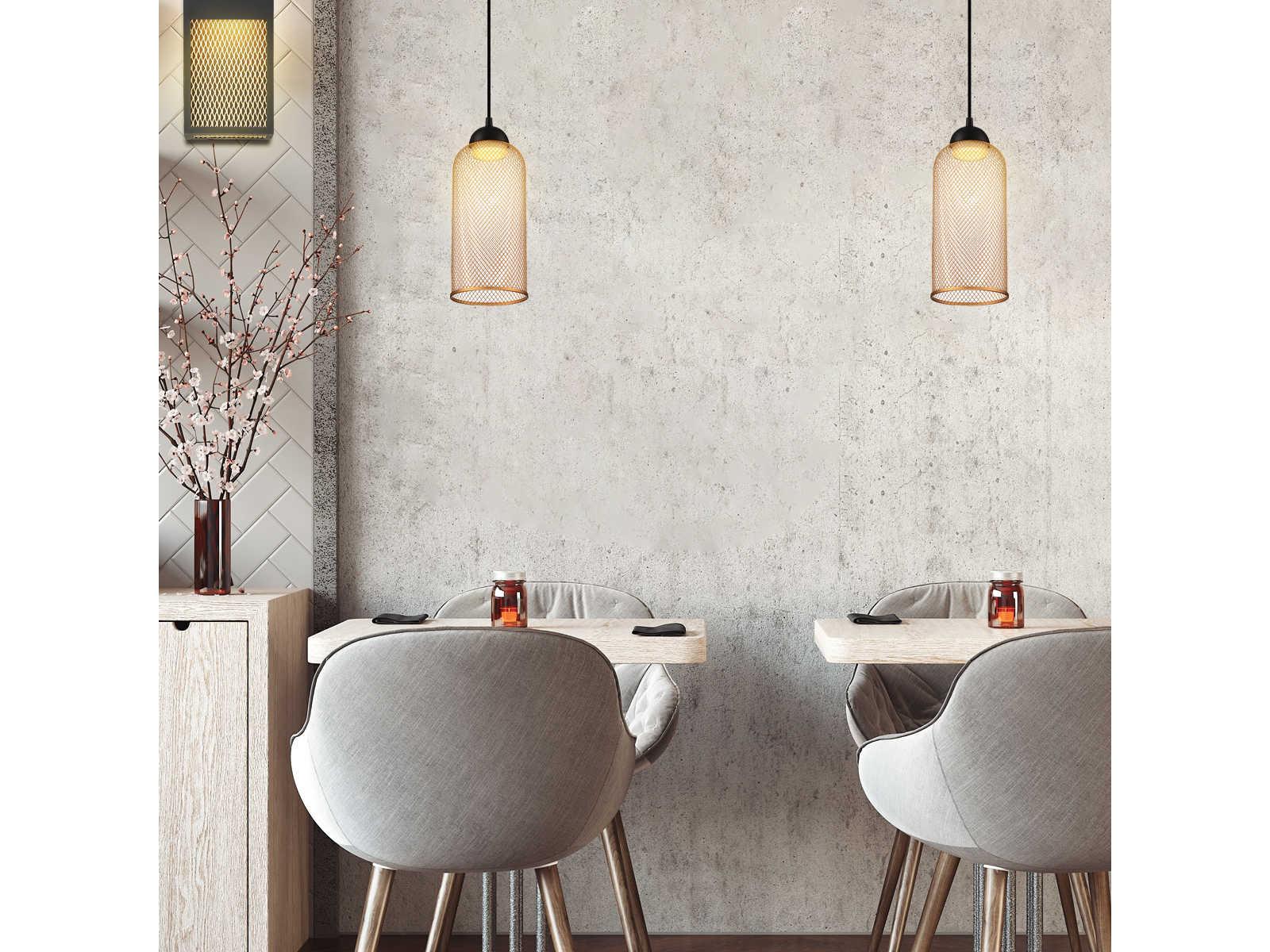 Eurofase Kenmore Black Gold LED Cylinder Pendant