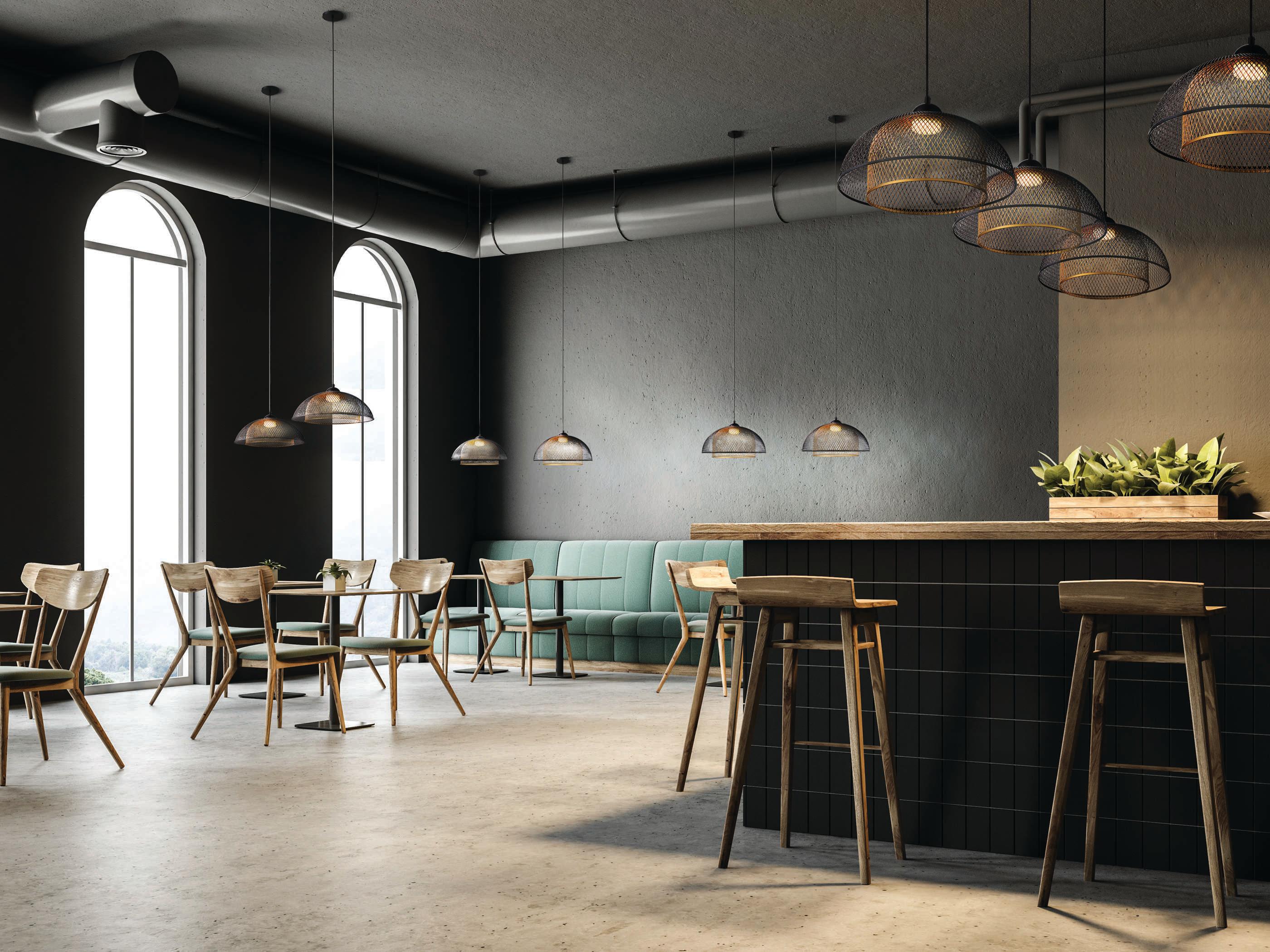 Eurofase Kenmore Black Gold LED Dome Pendant