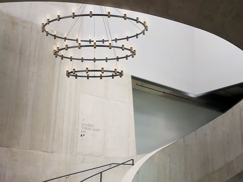 Eurofase Albany 51-Light Deep Black Brass LED Round Tiered Chandelier