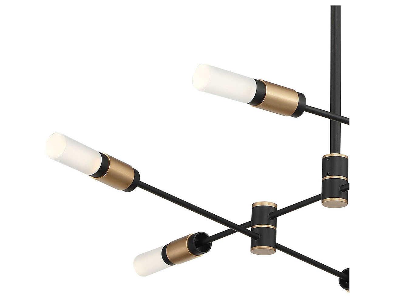 Eurofase Albany 6-Light Deep Black Brass LED Chandelier