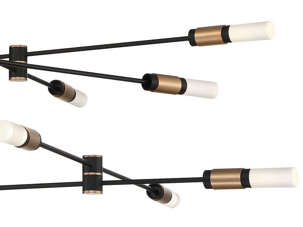 Eurofase Albany 12-Light Deep Black Brass LED Chandelier