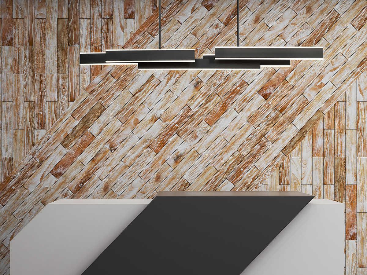 Eurofase Cameno 1-Light Matte Black LED Geometric Linear Island Pendant