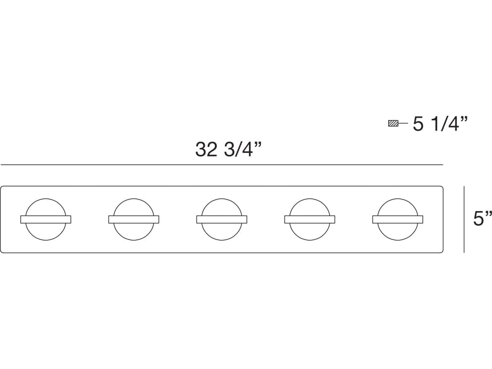 Eurofase Ryder 5-Light Black Vanity Light