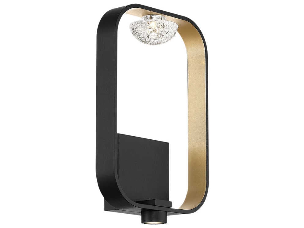 Eurofase Dagmar 1-Light Black Glass LED Wall Sconce