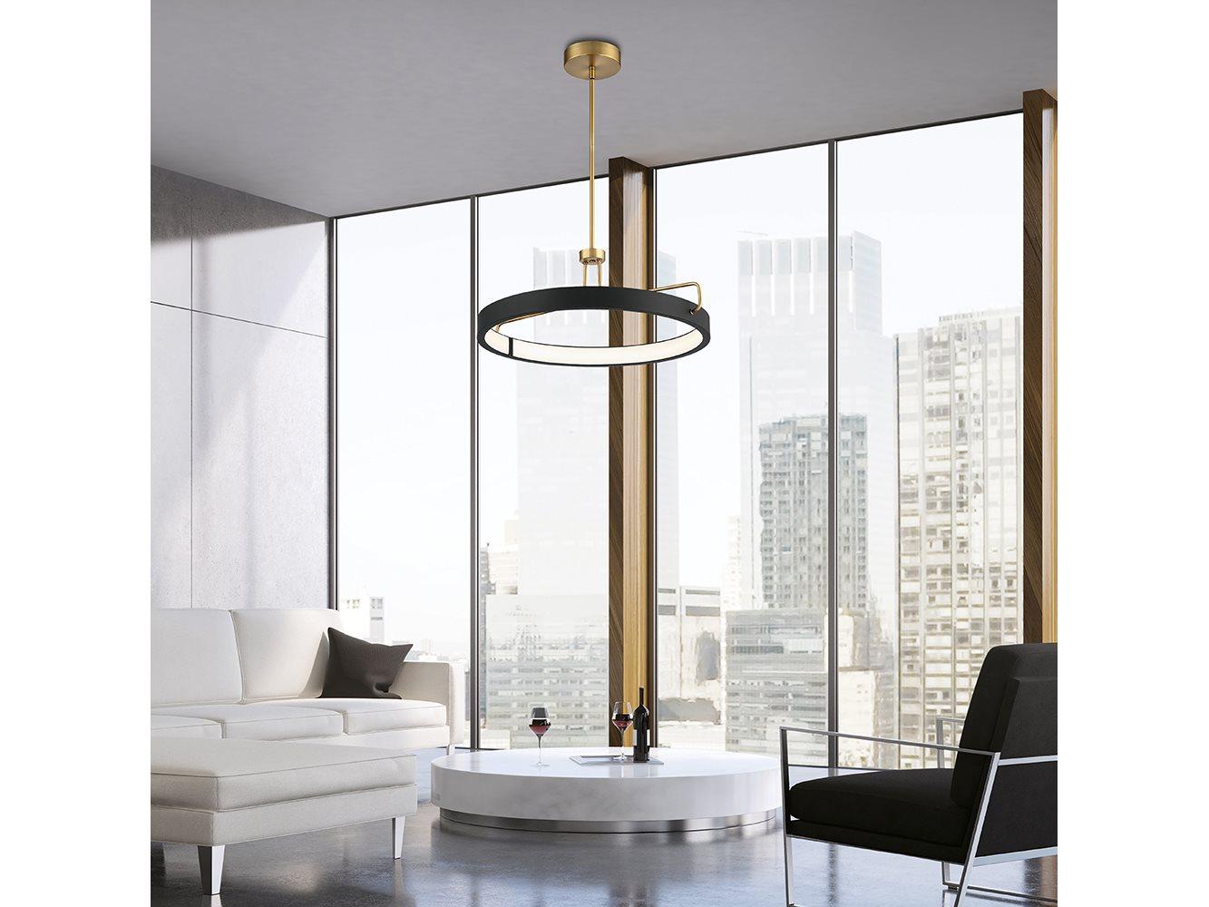Eurofase Pemberton 1-Light Black LED Round Pendant