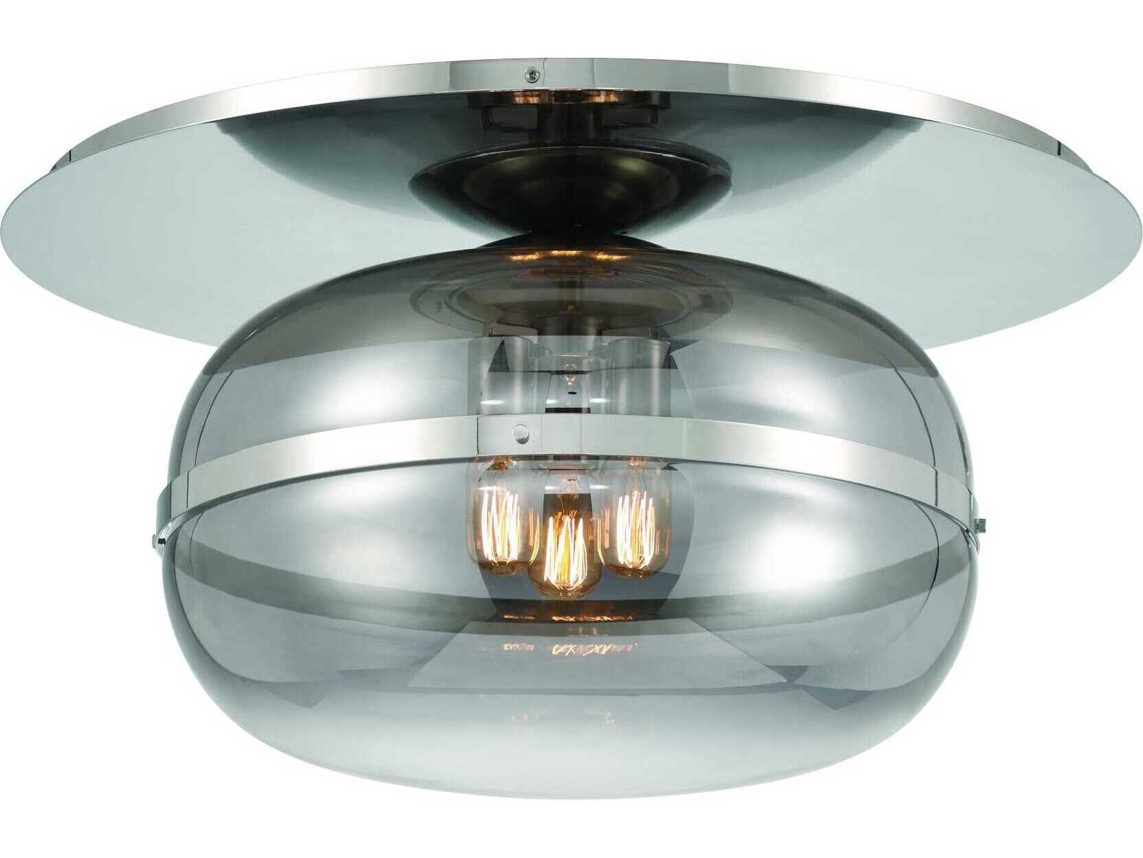 Eurofase Nottingham 3-Light Nickel Flush Mount