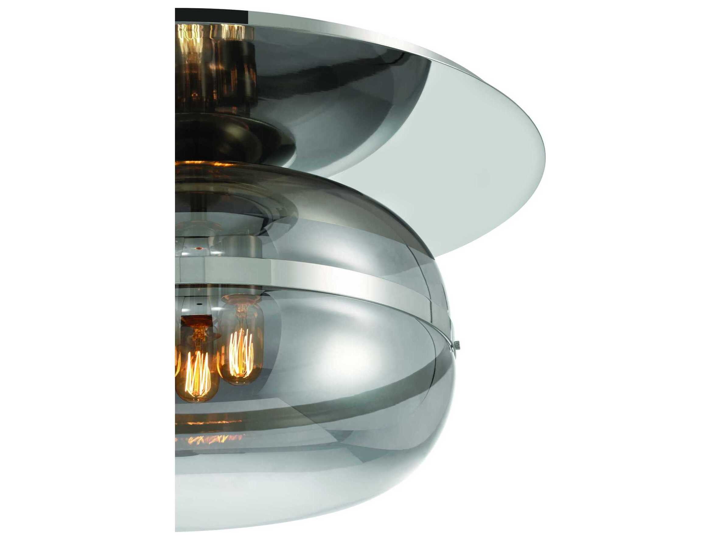 Eurofase Nottingham 3-Light Nickel Flush Mount