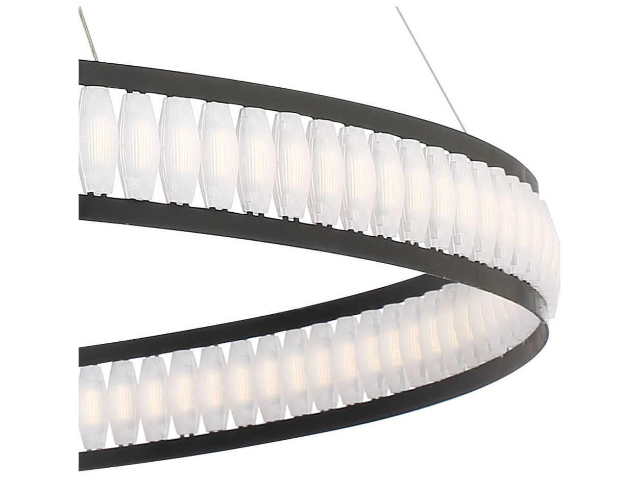 Eurofase Forster 168-Light Black LED Round Pendant