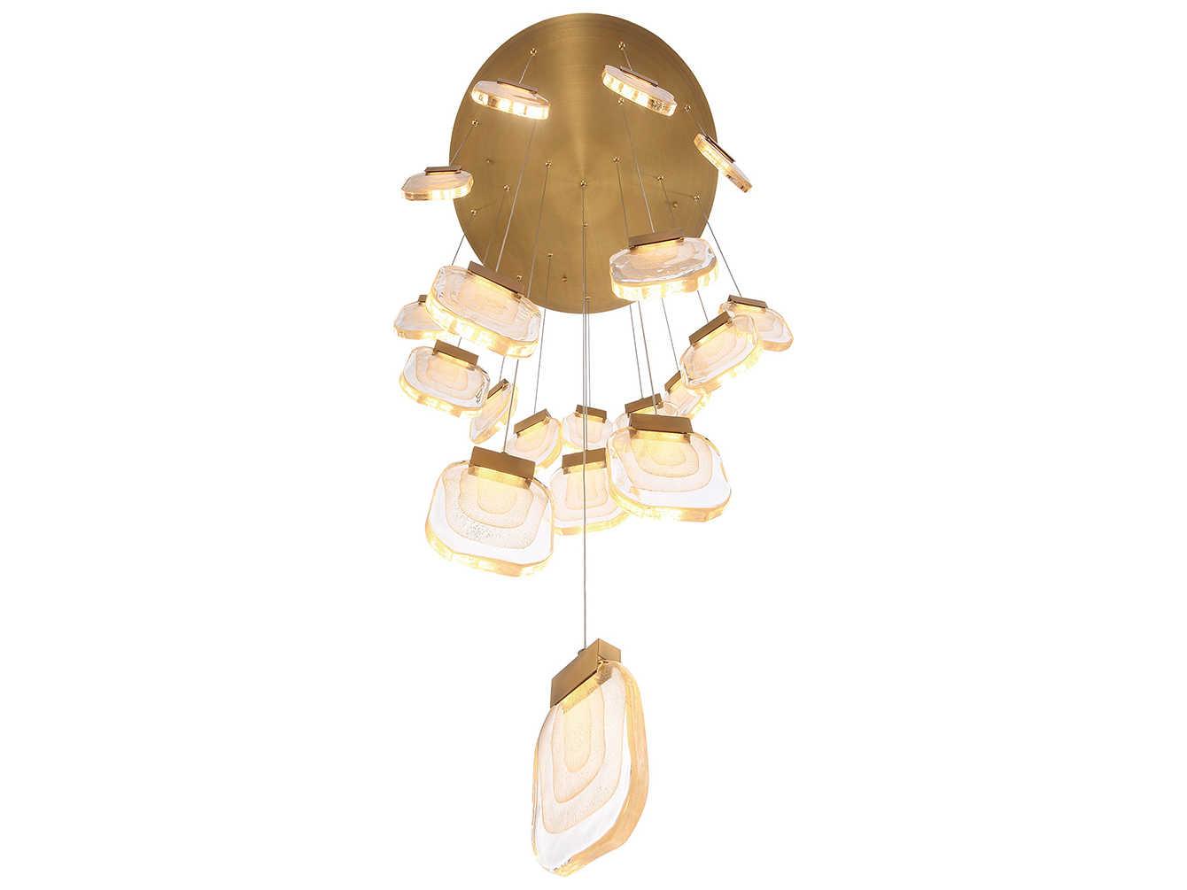 Eurofase Paget 19-Light9-Light Gold Glass LED Pendant