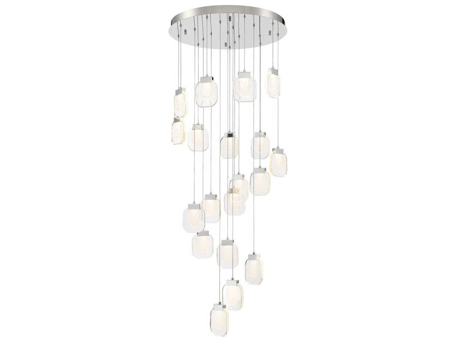 Eurofase Paget 19-Light Chrome Pendant