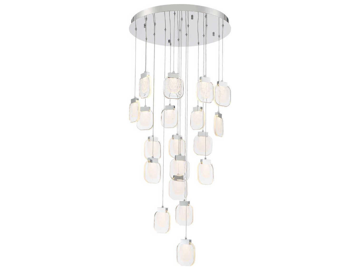 Eurofase Paget 19-Light Chrome Pendant