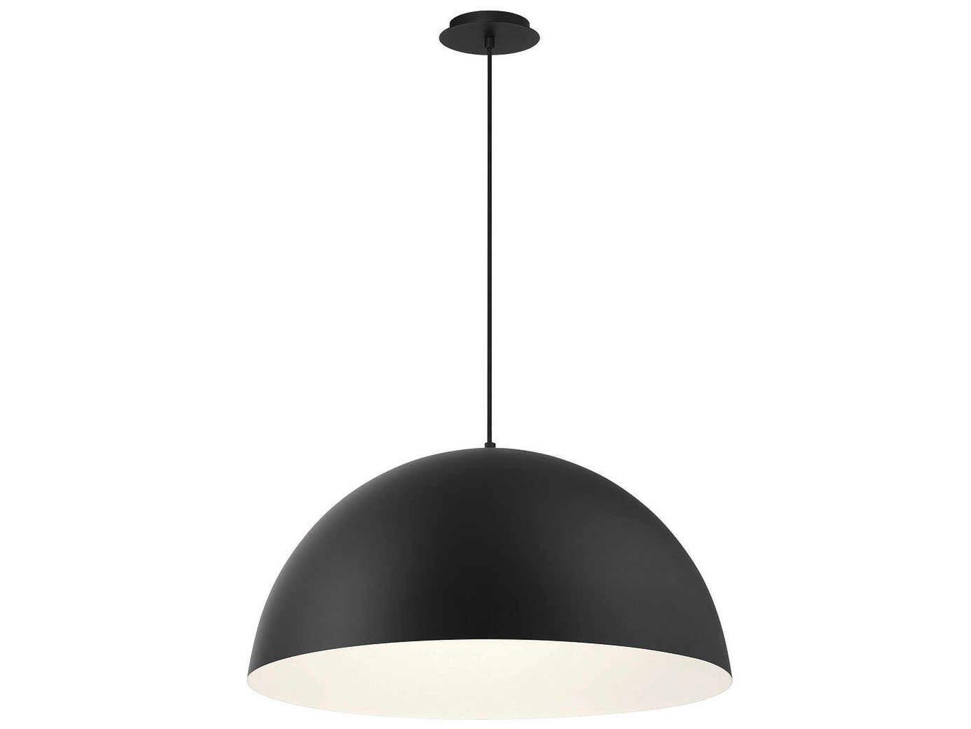 Eurofase Laverton 1-Light Black Dome Pendant