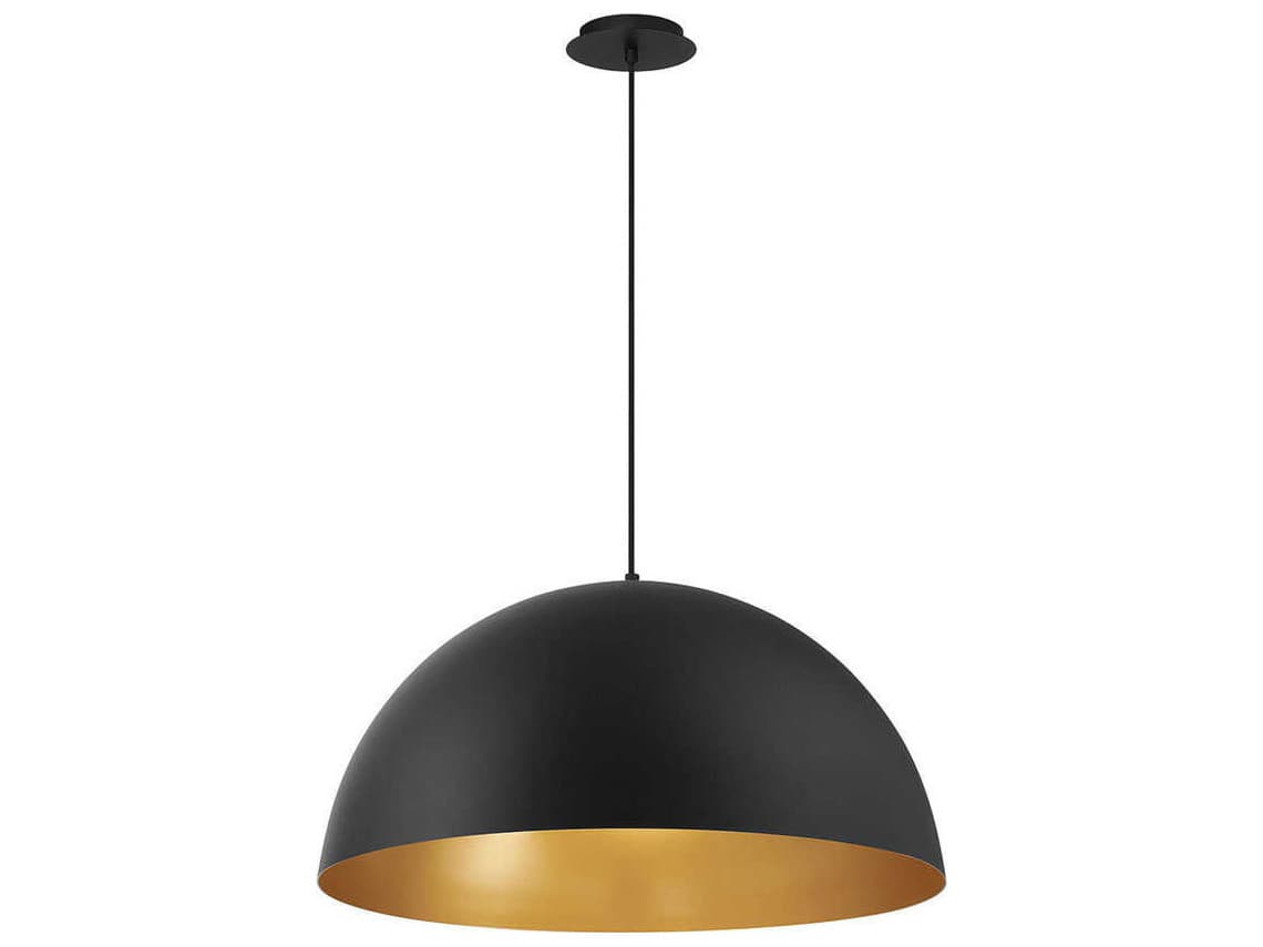 Eurofase Laverton 1-Light Gold Black Dome Pendant