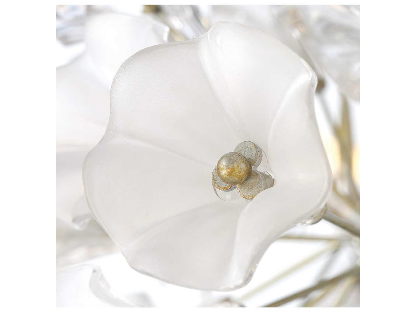 Eurofase Clayton Silver With Brushed Gold Glass LED Round Island Pendant