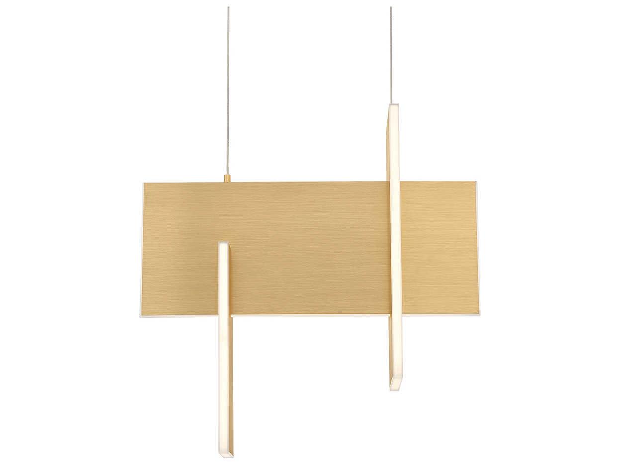 Eurofase Coburg 1-Light Painting Bronze LED Geometric Linear Pendant