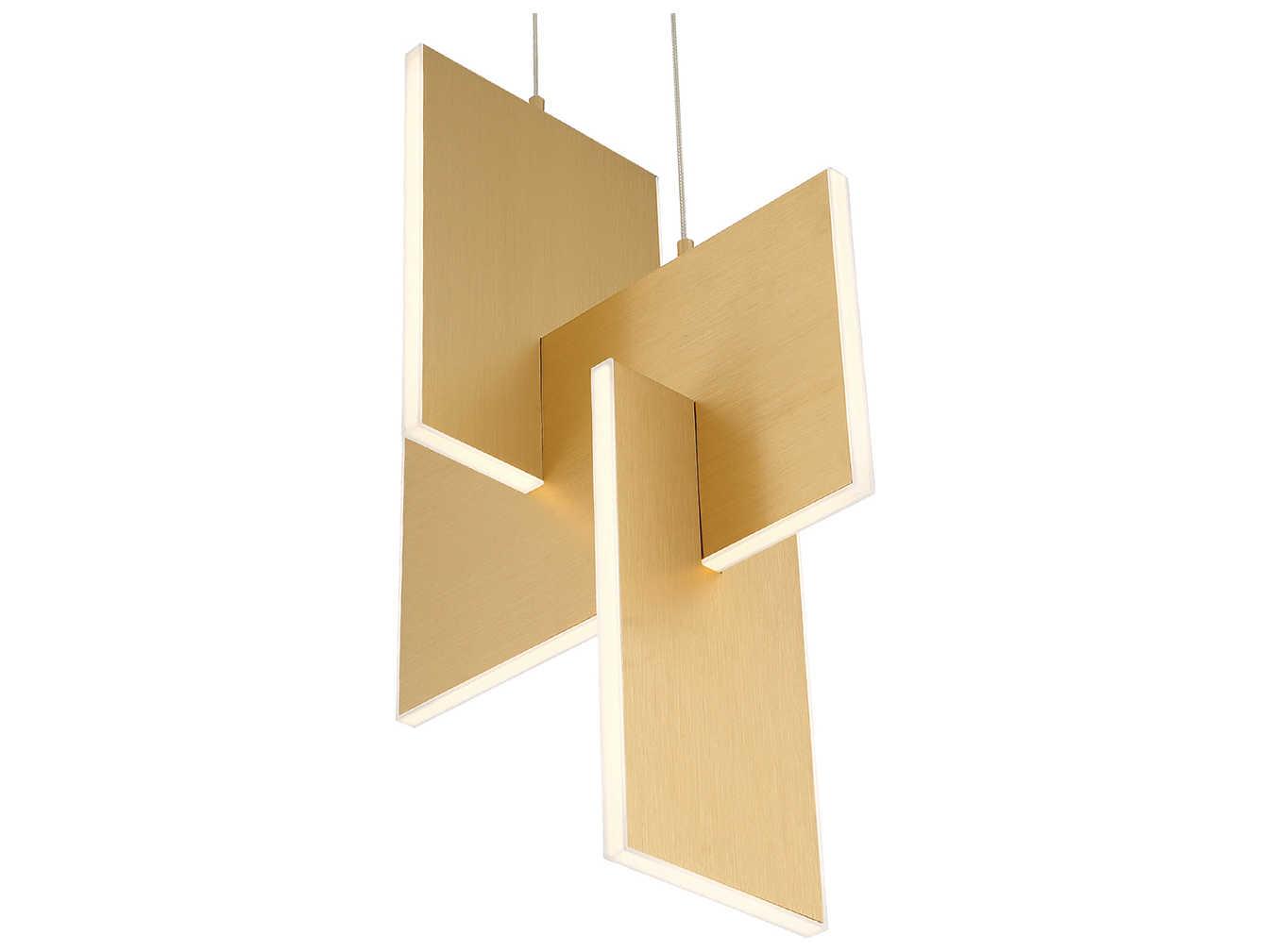 Eurofase Coburg 1-Light Painting Bronze LED Geometric Linear Pendant