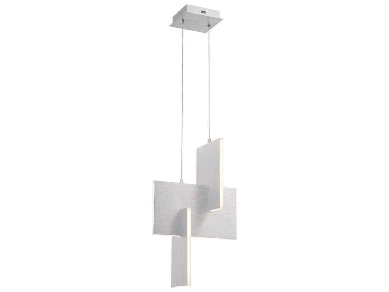 Eurofase Coburg 1-Light Aluminium Silver LED Geometric Linear Pendant