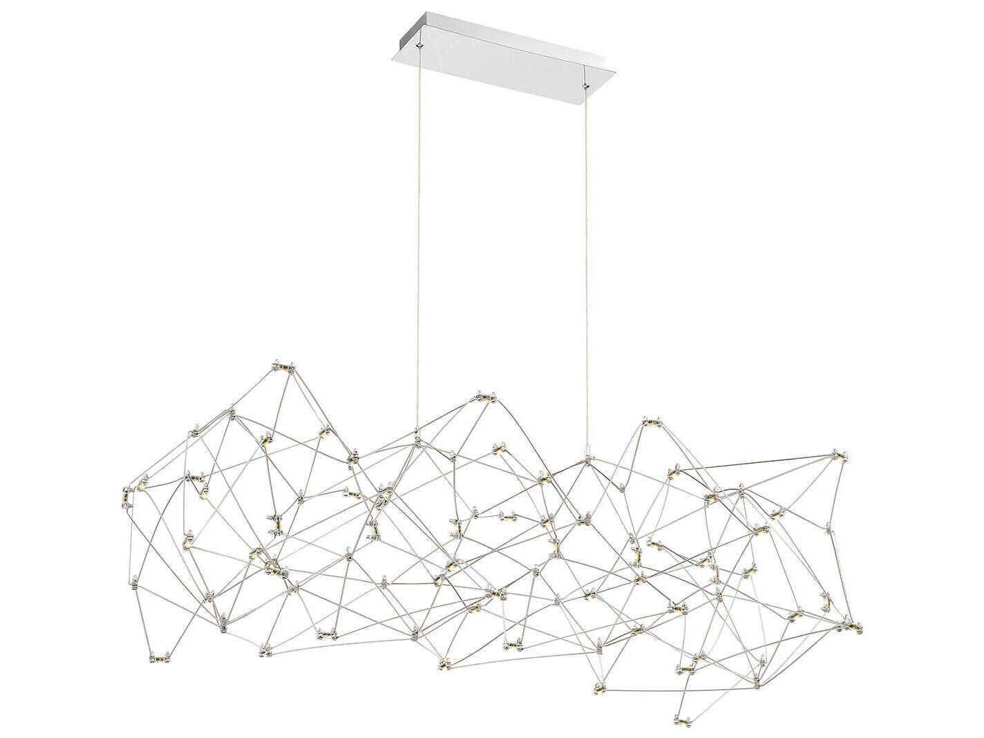 Eurofase Leonardelli 118-Light Chrome Geometric Island Pendant