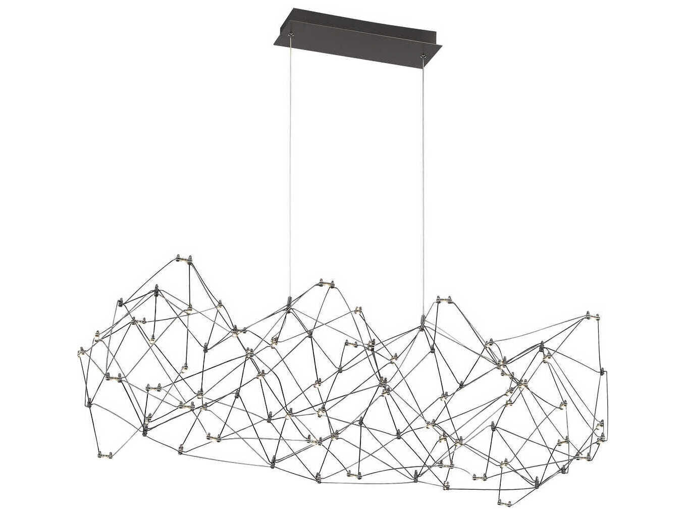 Eurofase Leonardelli 118-Light Chrome Black Geometric Island Pendant