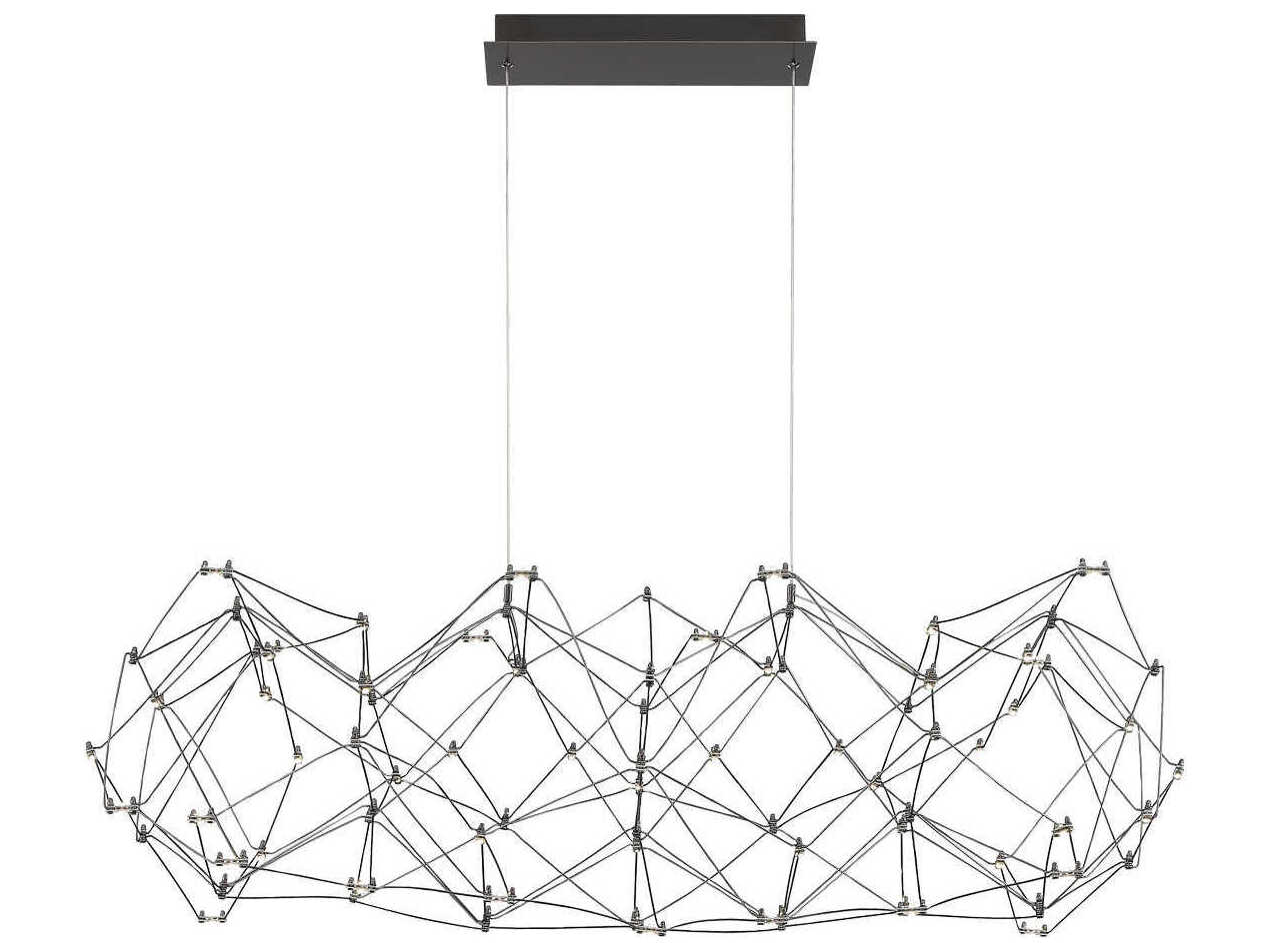 Eurofase Leonardelli 118-Light Chrome Black Geometric Island Pendant