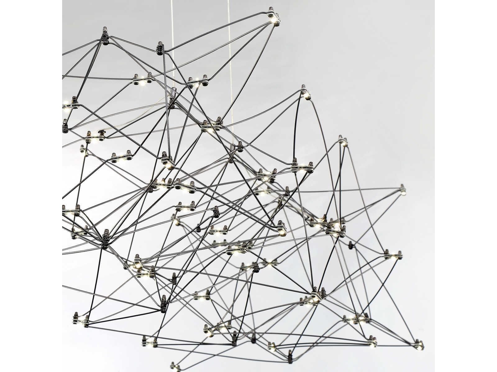 Eurofase Leonardelli 118-Light Chrome Black Geometric Island Pendant