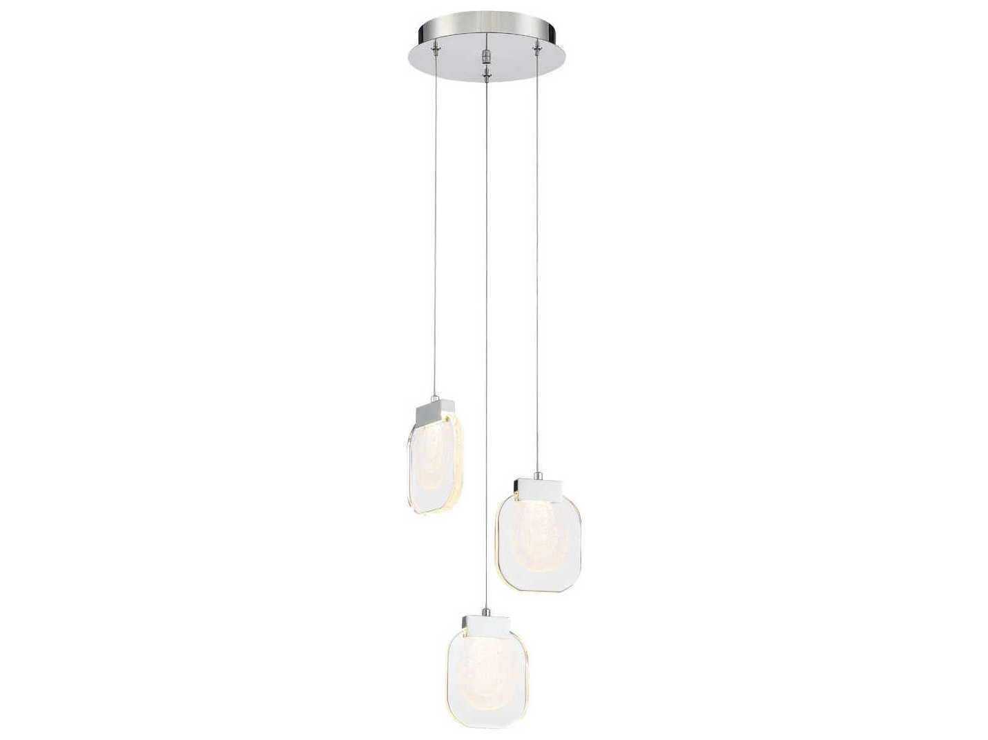 Eurofase Paget 3-Light Chrome Mini Pendant