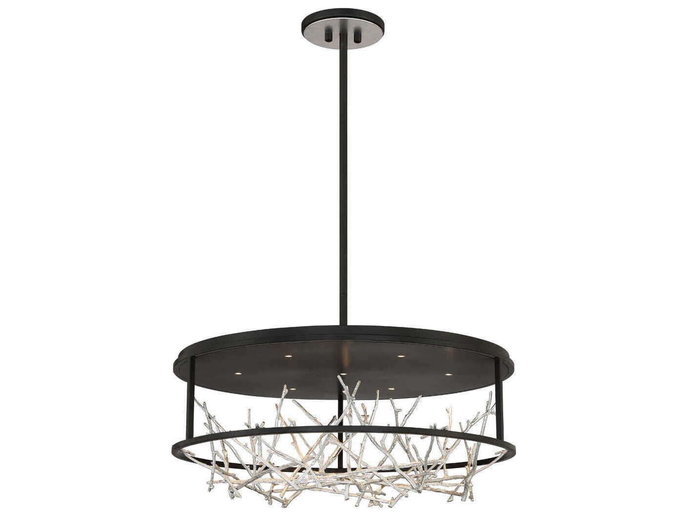 Eurofase Aerie 7-Light Black Round Chandelier