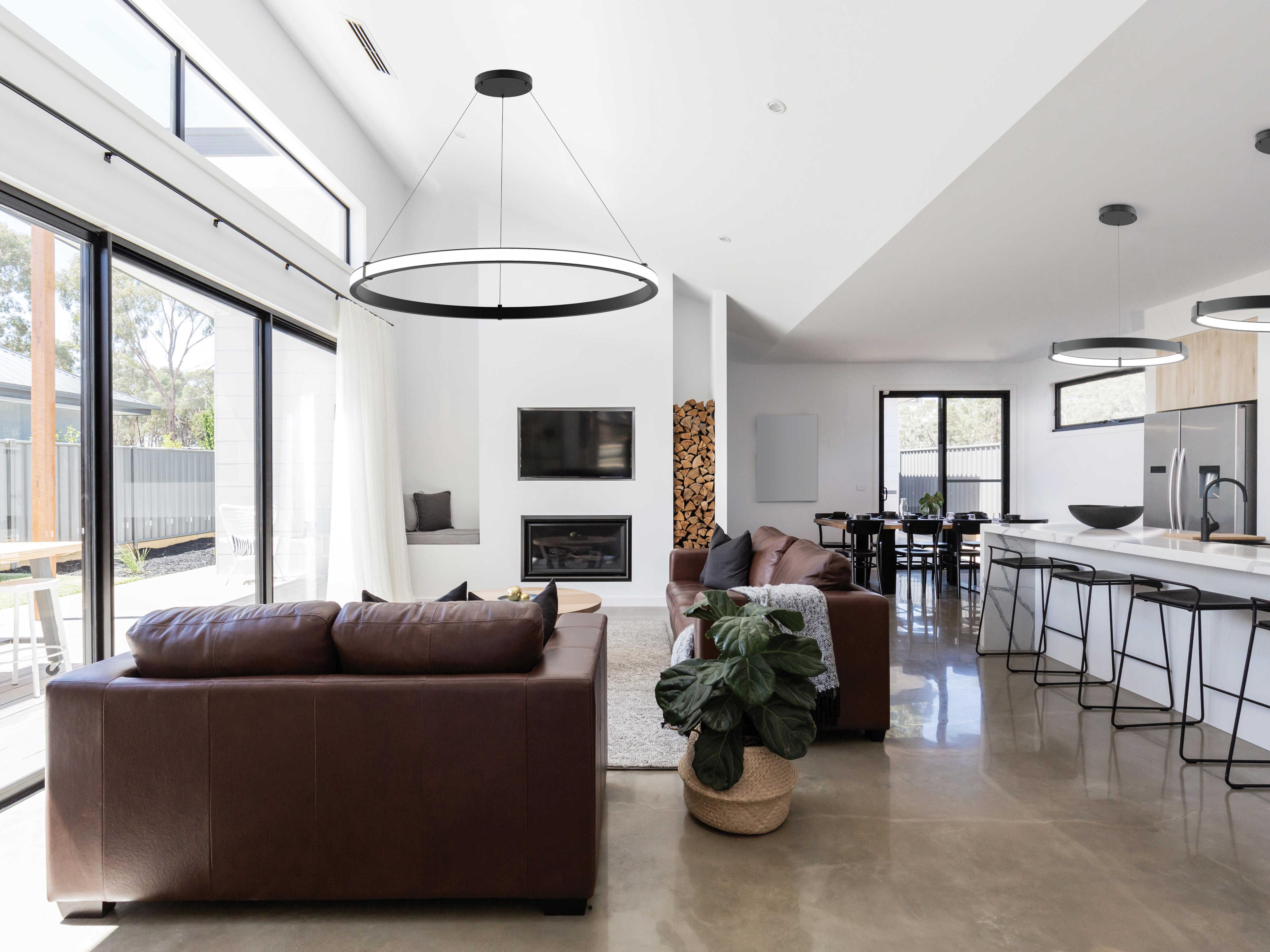 Eurofase Mucci 1-Light Black Round Pendant