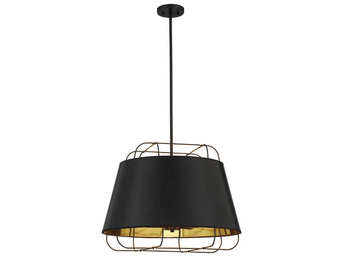 Eurofase Tura 6-Light Black Gold Pendant