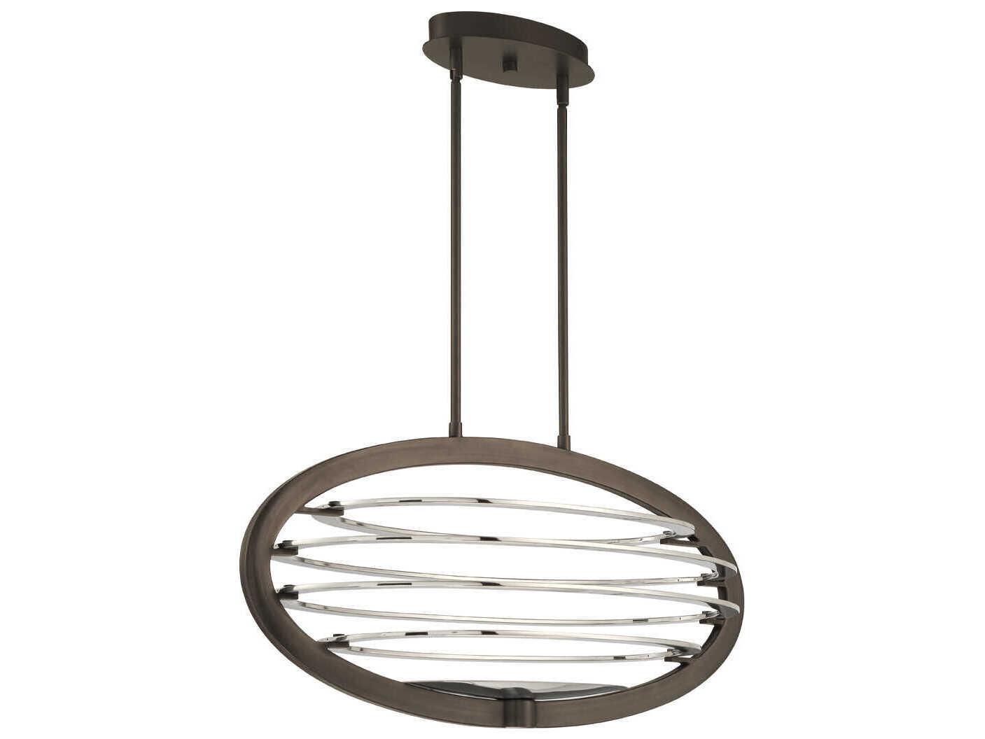 Eurofase Ombra 2-Light Bronze Geometric Island Pendant