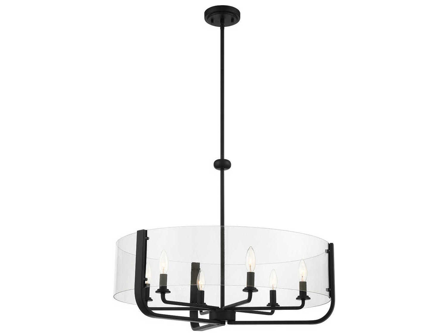 Eurofase Campisi 6-Light Black Candelabra Chandelier