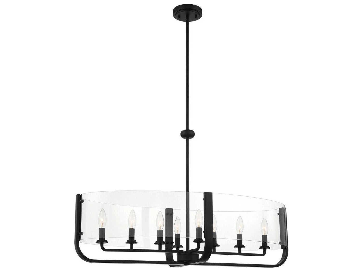Eurofase Campisi 8-Light Black Island Pendant