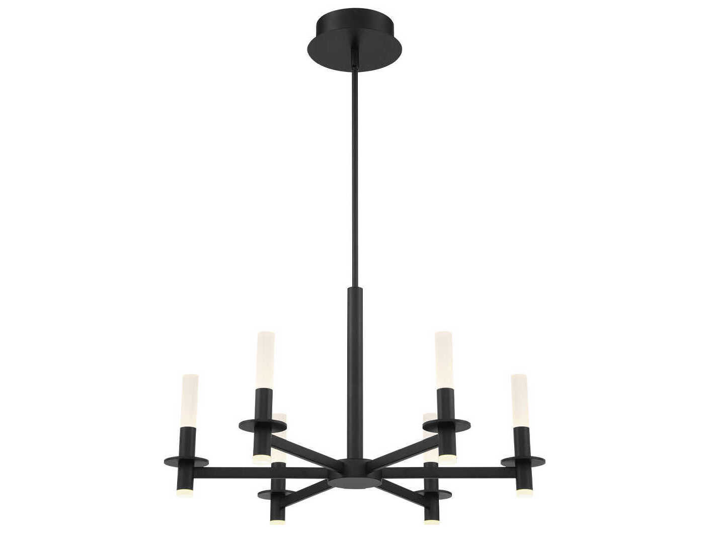 Eurofase Torna 6-Light Black Candelabra Chandelier