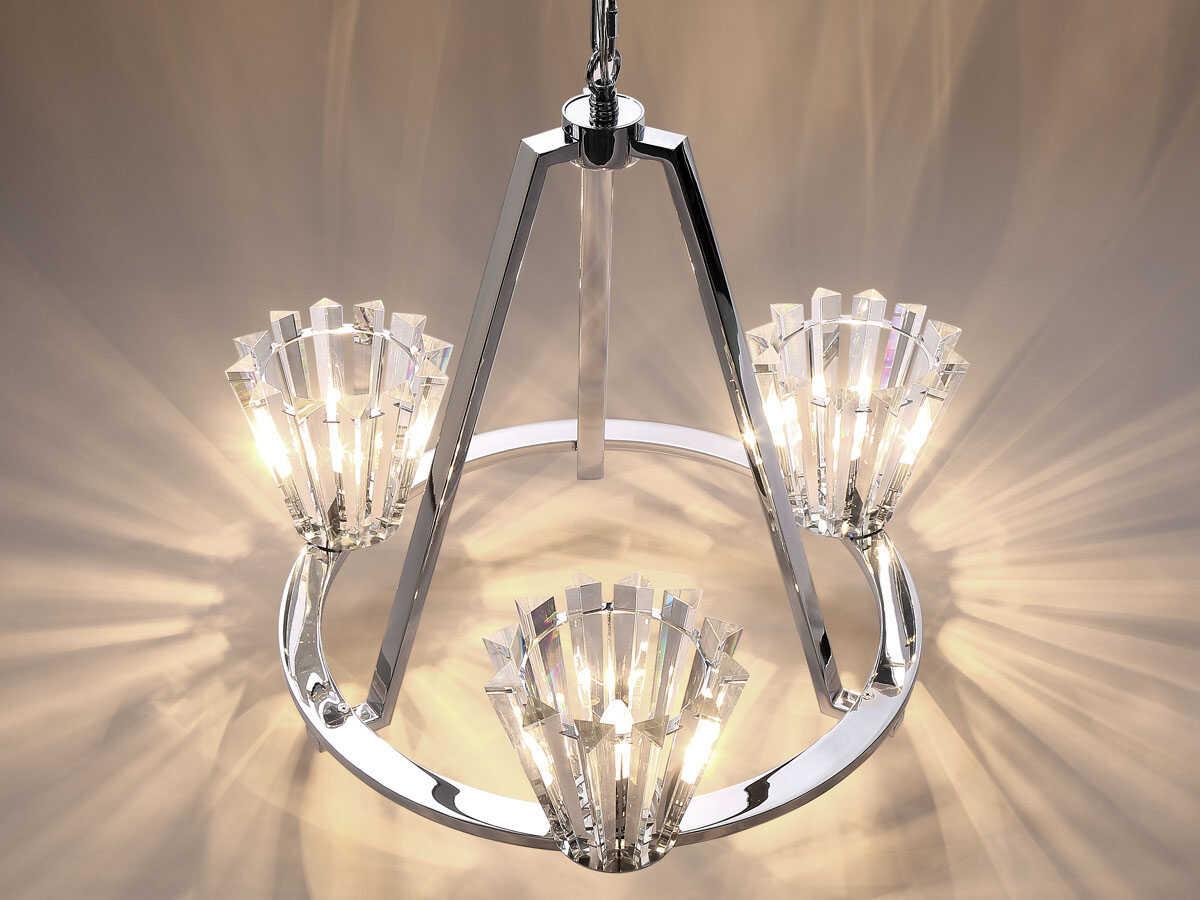Eurofase Ricca 3-Light Chrome Chandelier