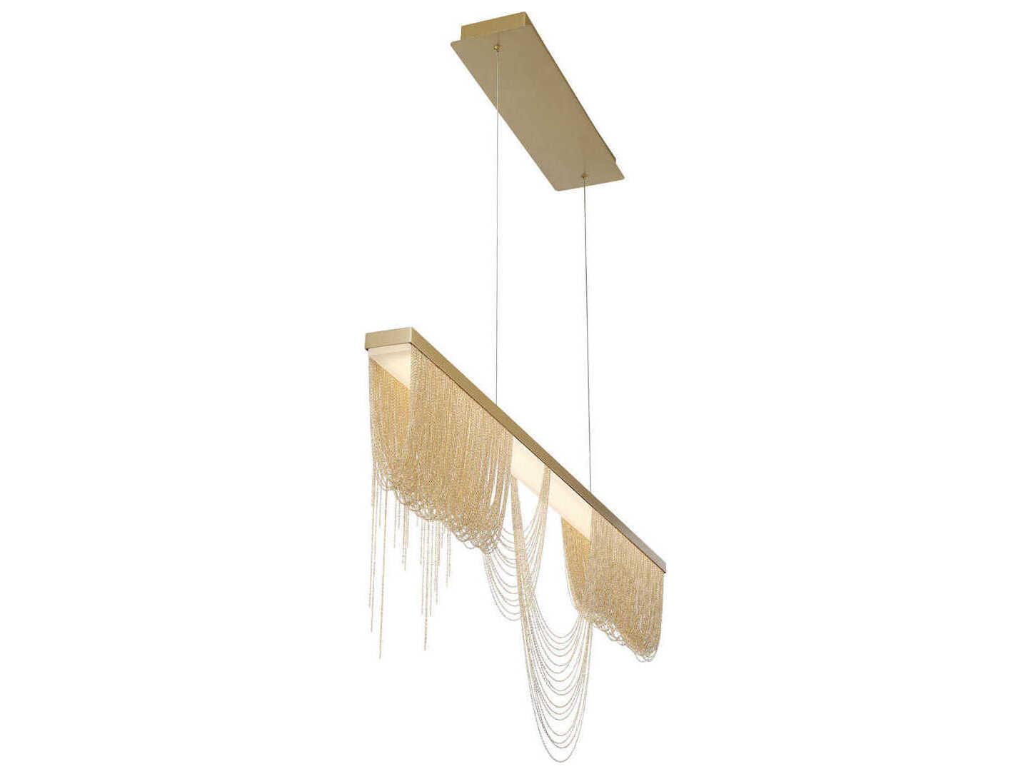 Eurofase Tenda Gold Linear Island Pendant