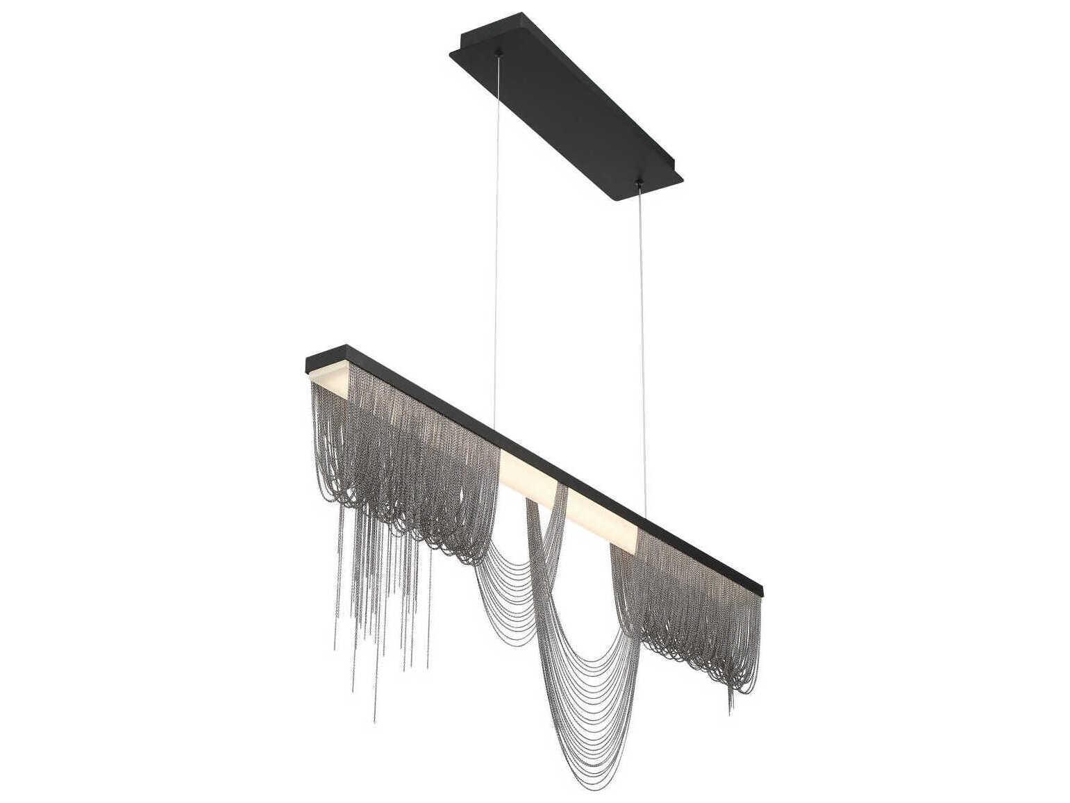 Eurofase Tenda Black Linear Island Pendant