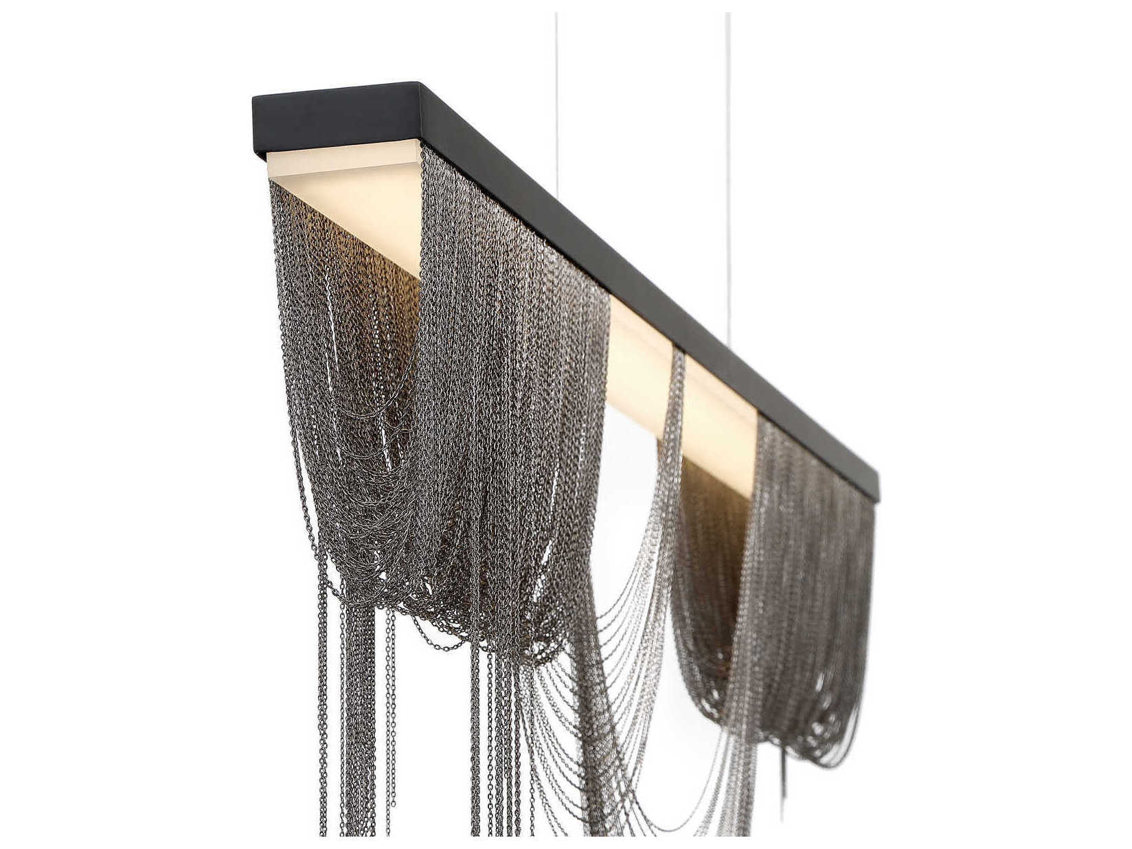 Eurofase Tenda Black Linear Island Pendant