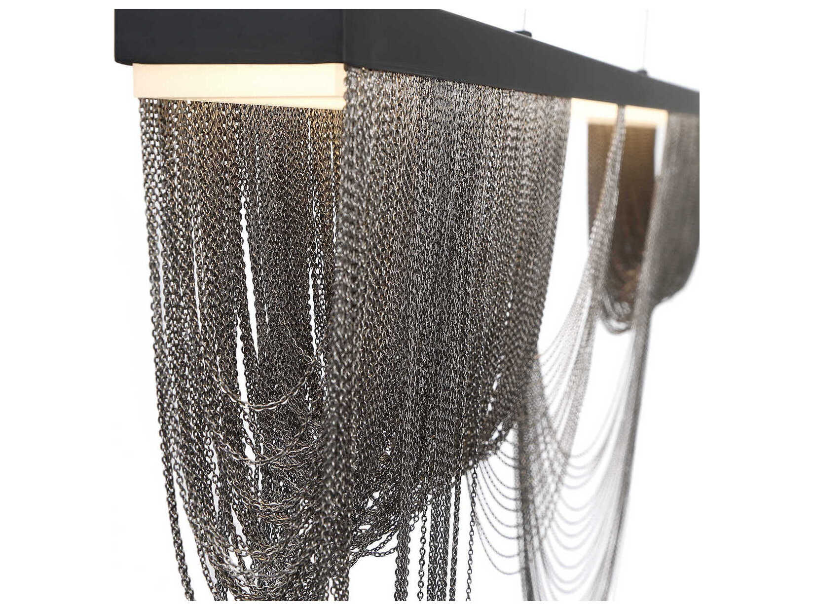 Eurofase Tenda Black Linear Island Pendant