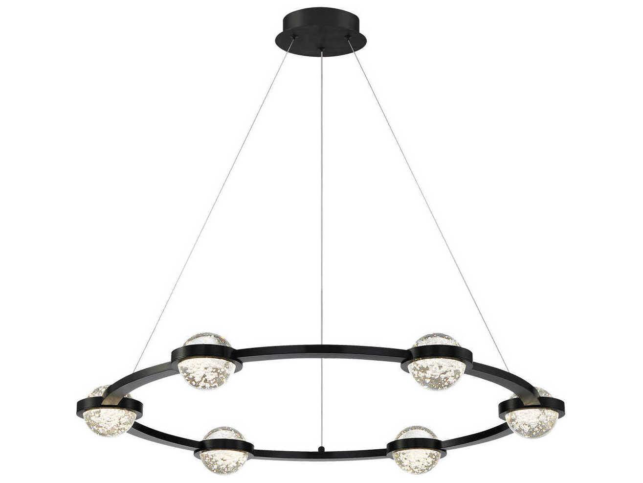 Eurofase Circolo Black Globe Chandelier