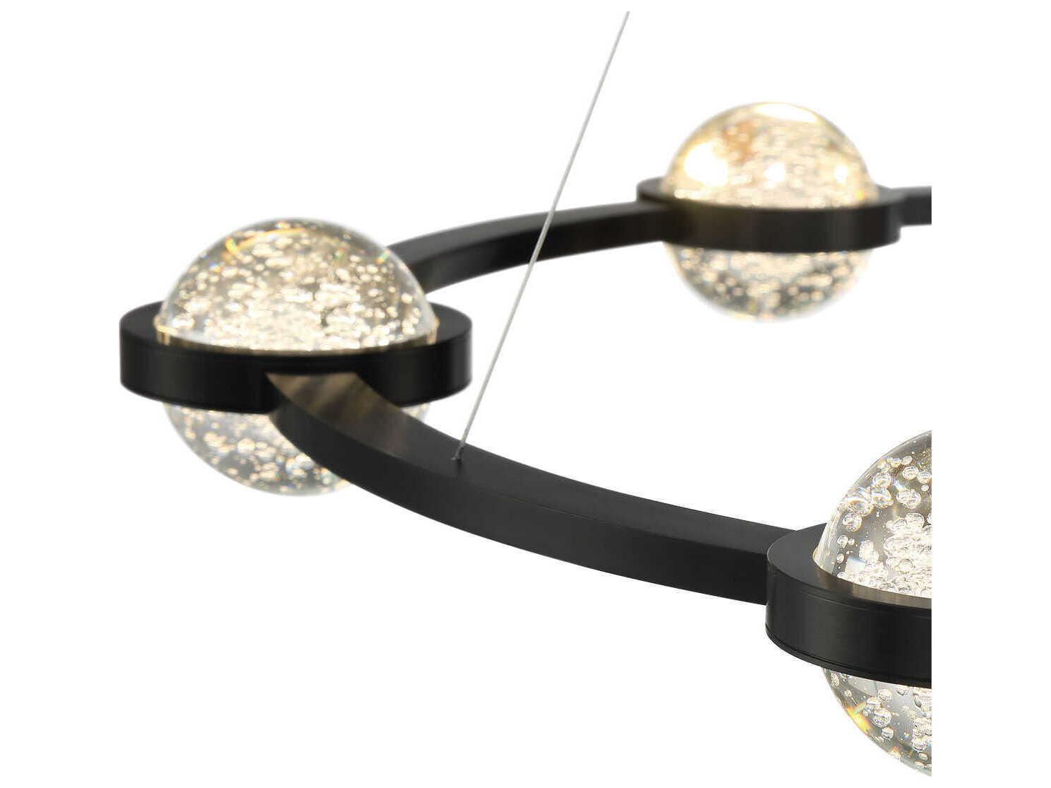 Eurofase Circolo Black Globe Chandelier