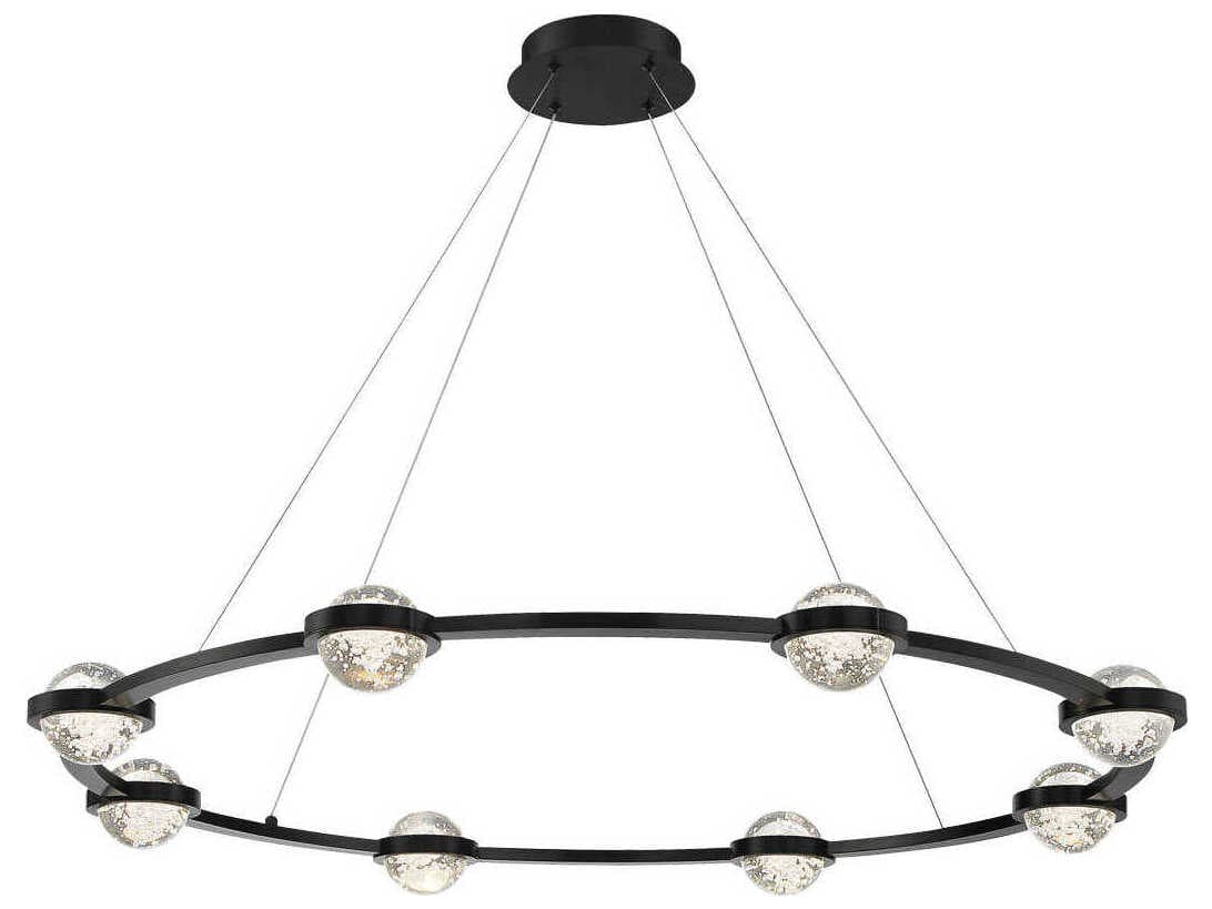 Eurofase Circolo Black Globe Chandelier