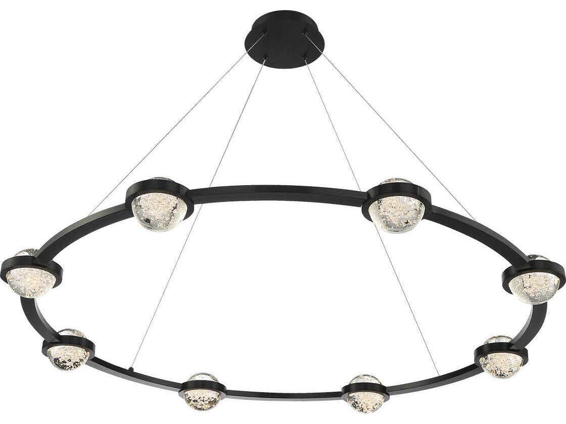Eurofase Circolo Black Globe Chandelier