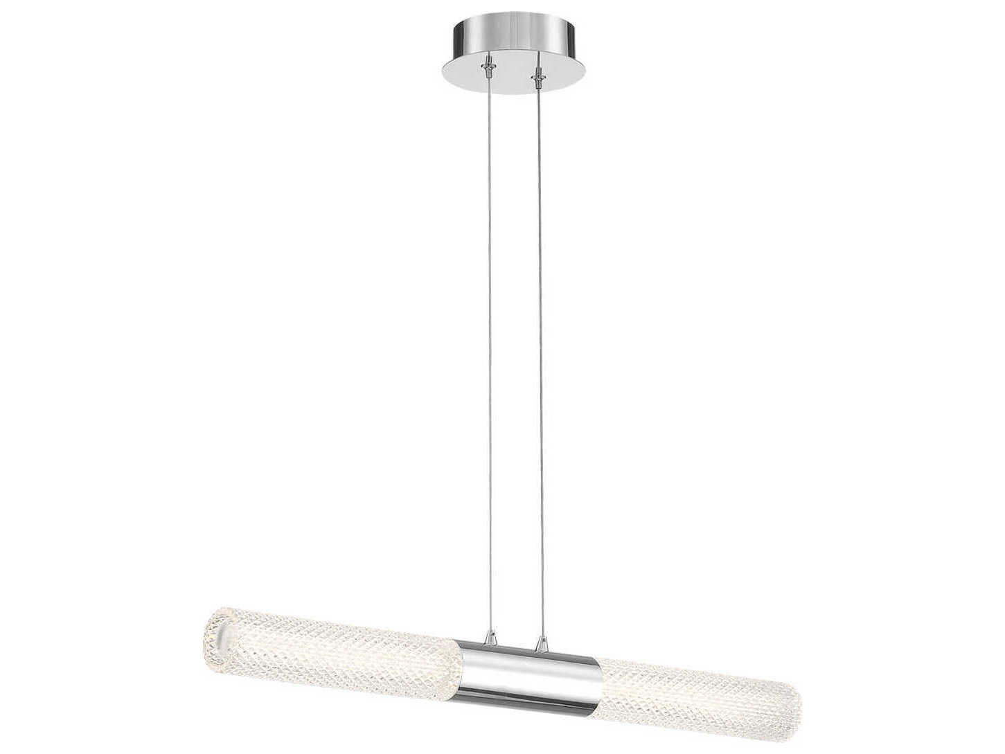 Eurofase Crossley Chrome Cylinder Linear Island Pendant