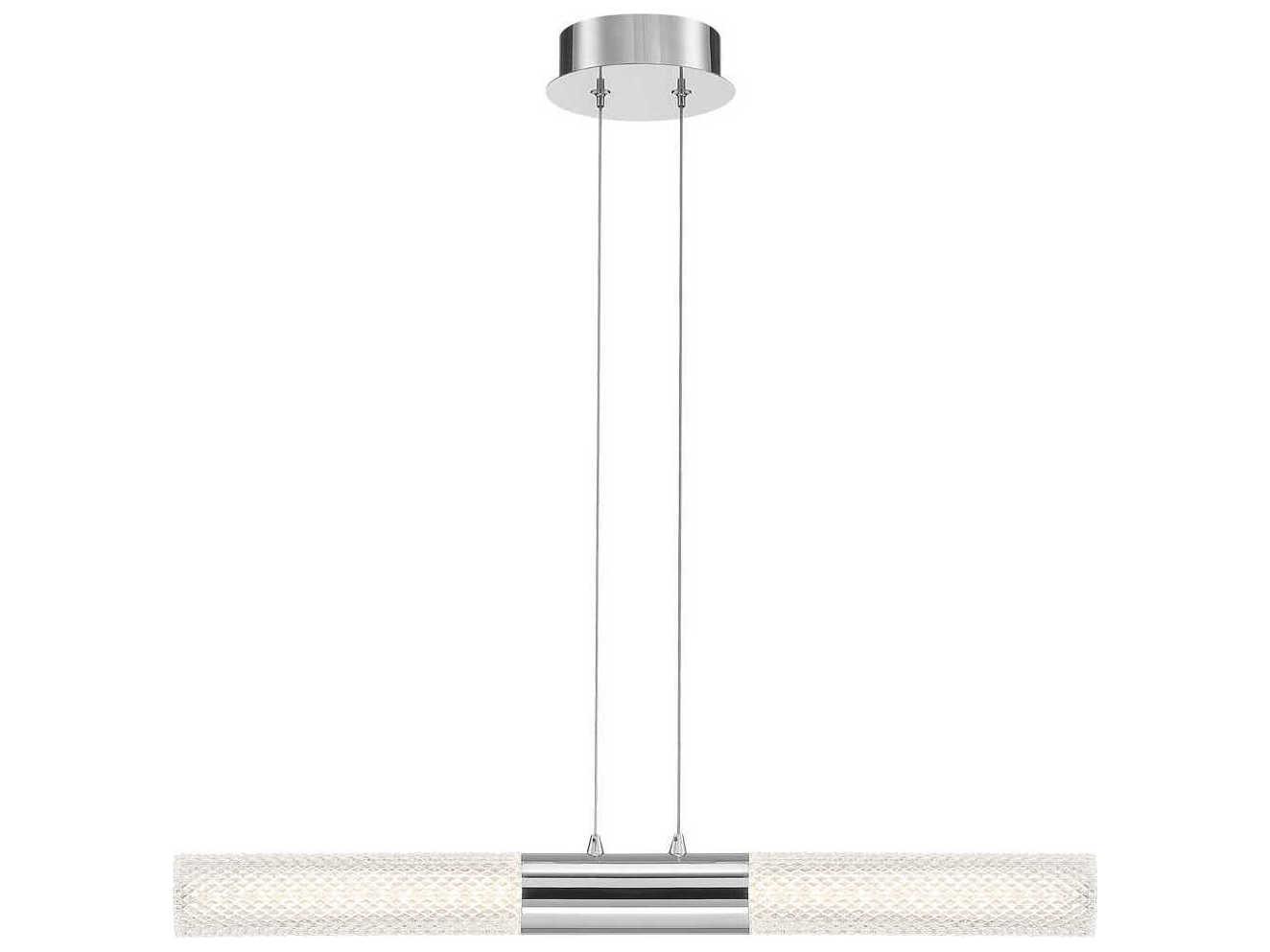 Eurofase Crossley Chrome Cylinder Linear Island Pendant