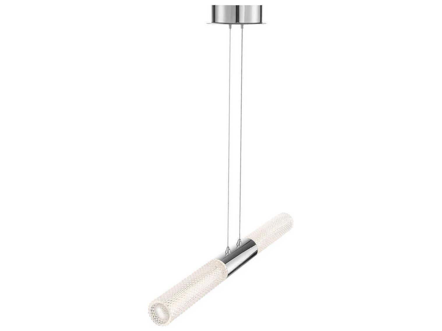Eurofase Crossley Chrome Cylinder Linear Island Pendant