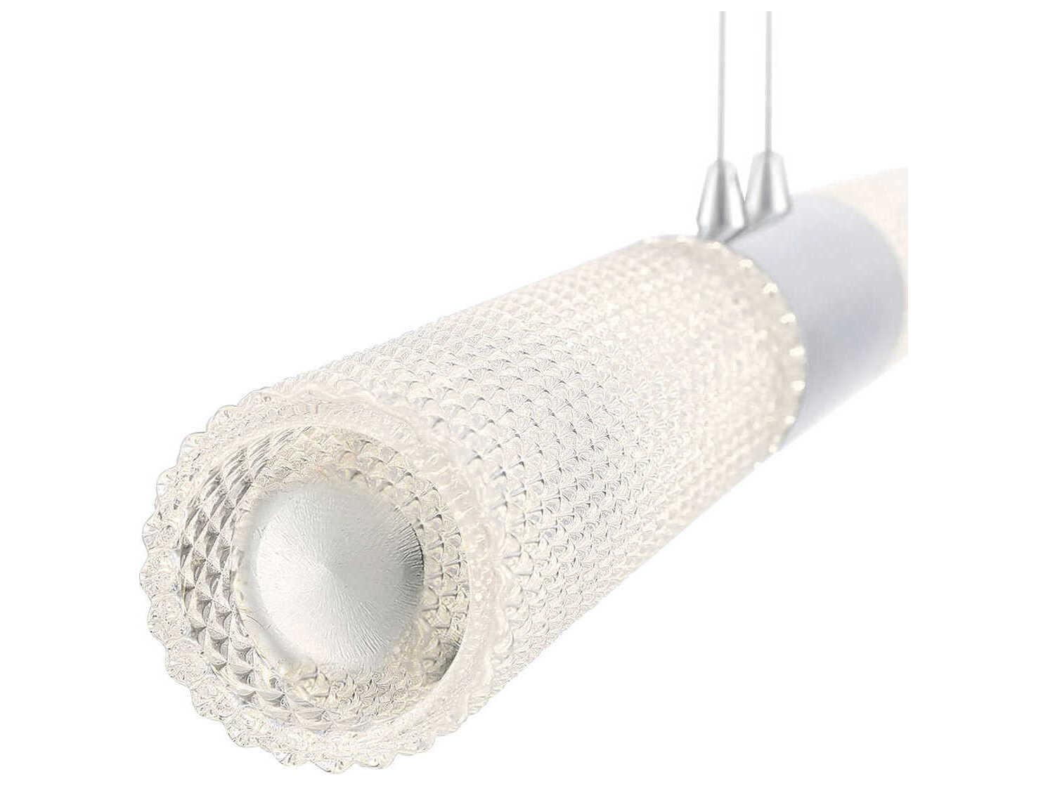 Eurofase Crossley Chrome Cylinder Linear Island Pendant